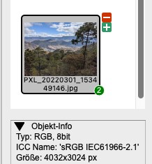 Screenshot Objektinfo